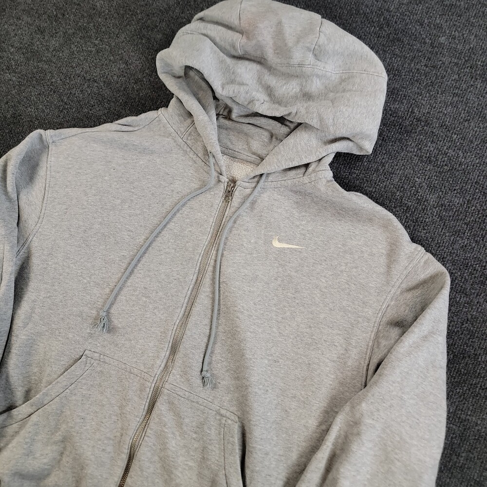 Nike Basic Full-Zip Hoodie Men's Size M Grey/White